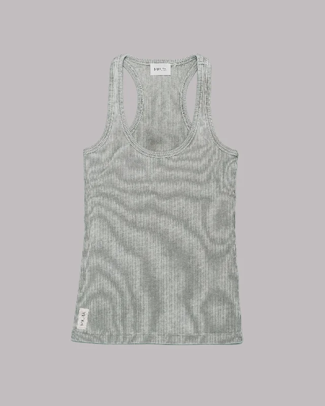 The Green Ribbed Tank Top