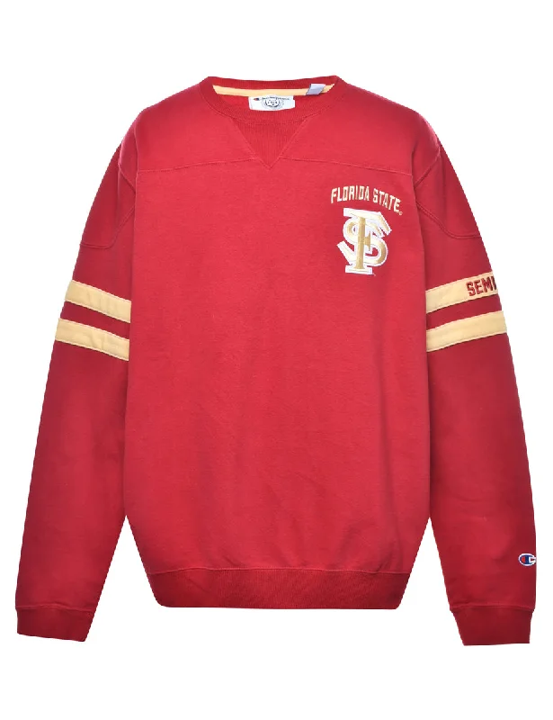 Red Plain Sweatshirt - L