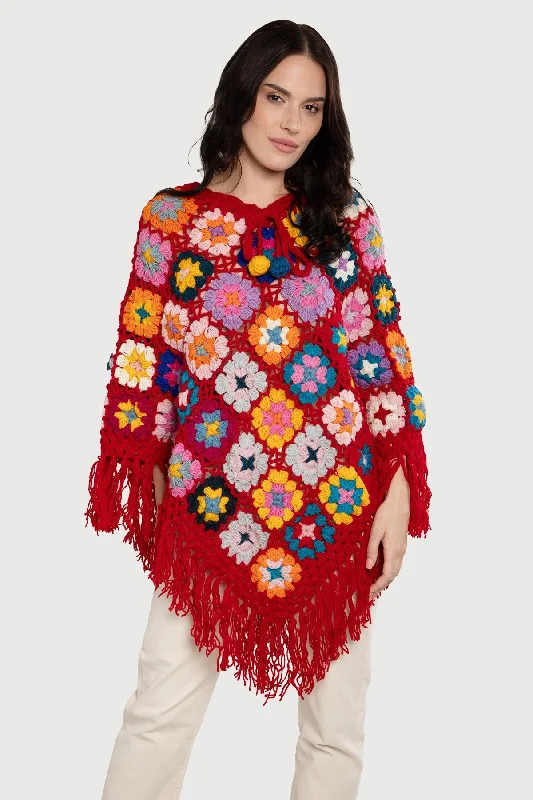 Crochet Fringe Sweater Poncho