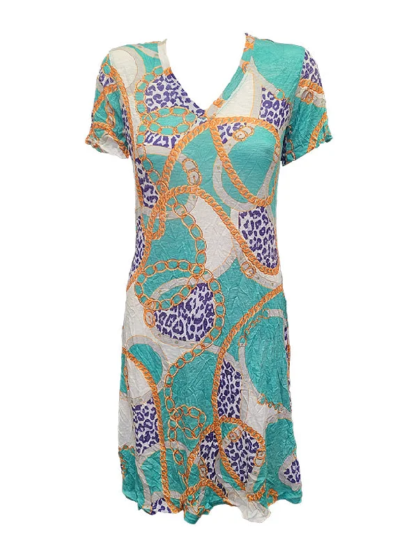 David Cline Dress 9127SSB Sea, Candy, Aqua, Peony, Bold, Bright