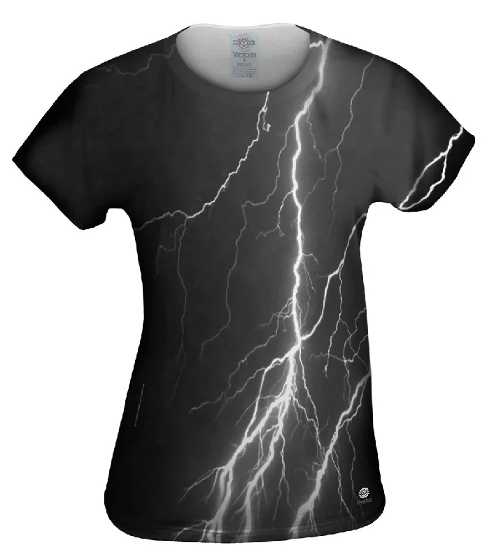 Lightning Storm Black White