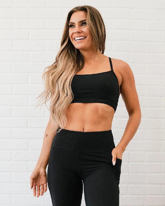 Rae Mode Y Back Sports Bra - Black