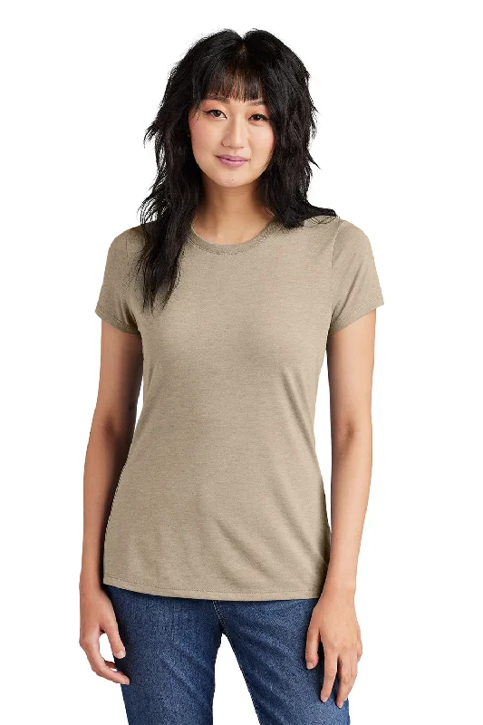 District Womens Perfect Tri Short Sleeve Crewneck T-Shirt - Heather Desert Tan