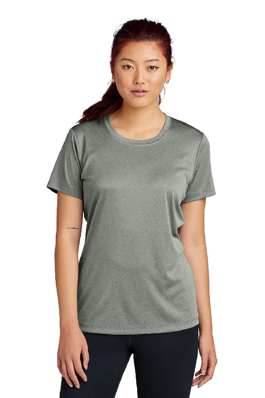 Sport-Tek Womens Competitor Moisture Wicking Short Sleeve Crewneck T-Shirt - Heather Concrete Grey