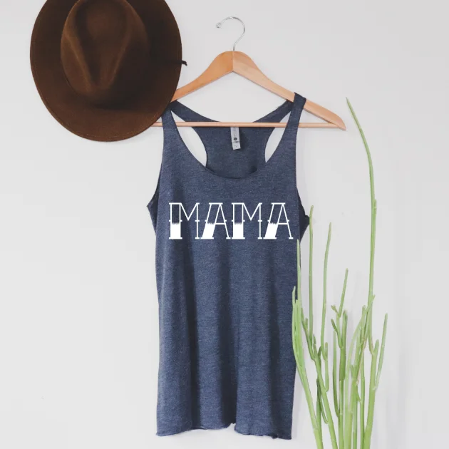 MAMA tattoo print • Navy Tank