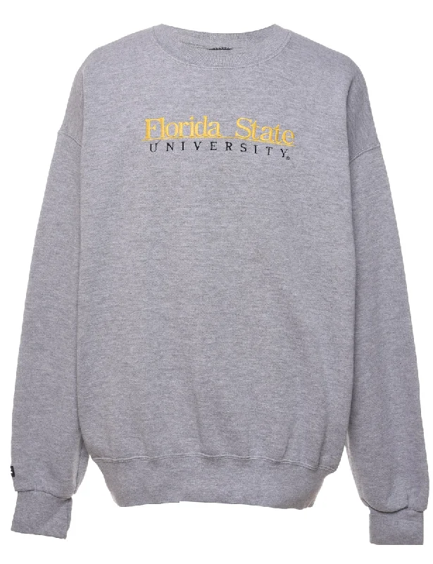 Florida State Grey Embroidered Sweatshirt - L