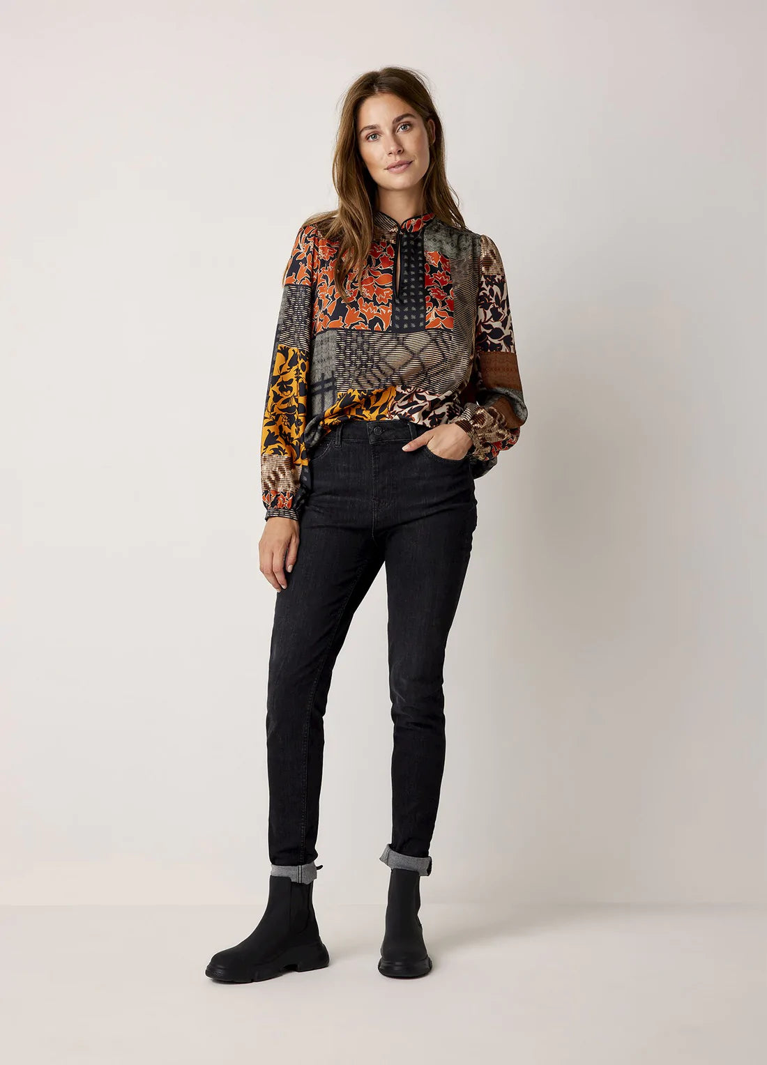 Summum Patchwork Print Top