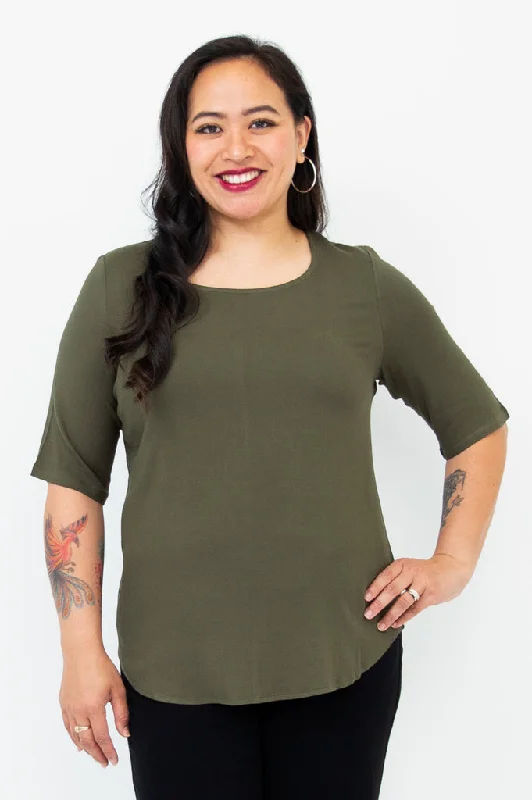 Liza Top, Khaki, Bamboo