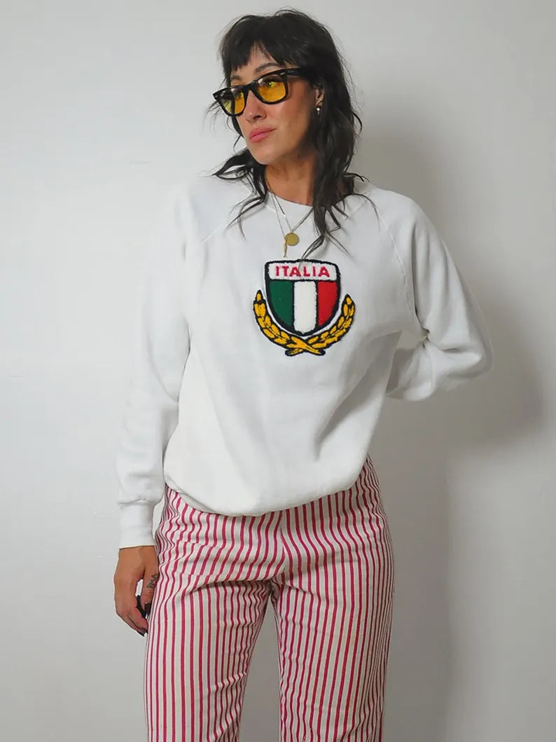 Italia Crest Crewneck Sweatshirt