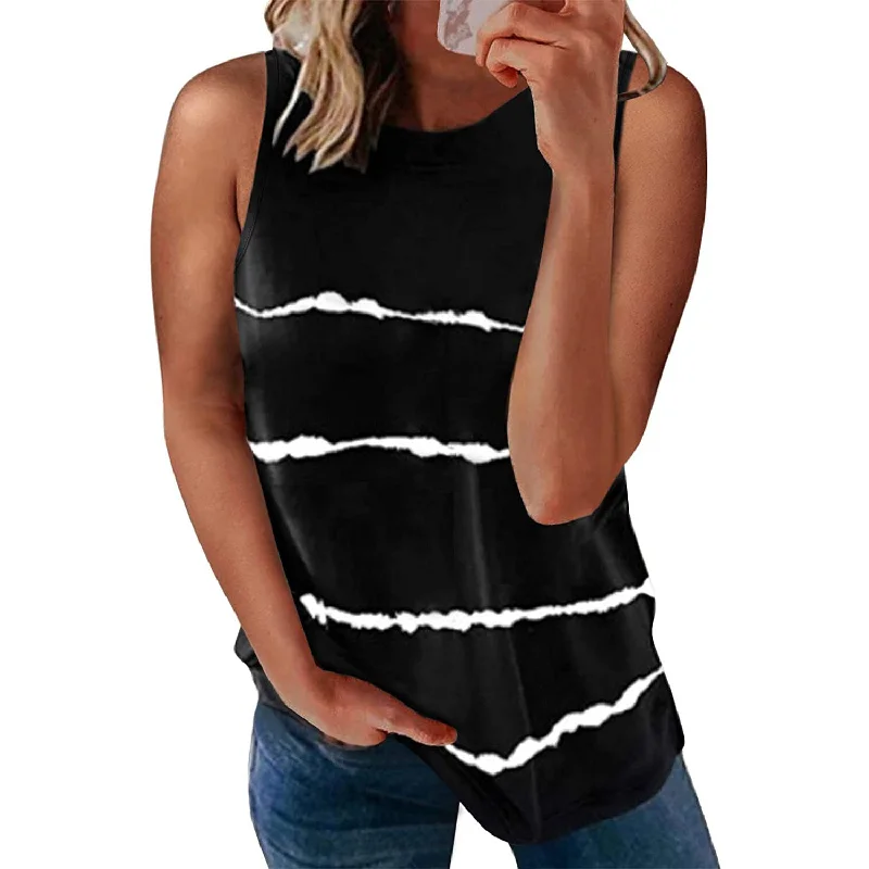 Women's Scoop Neck Tank Tops Knit Shirts