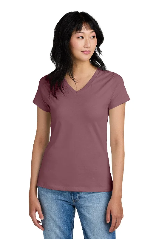 District Womens Perfect Weight Short Sleeve V-Neck T-Shirt - Orchid Haze