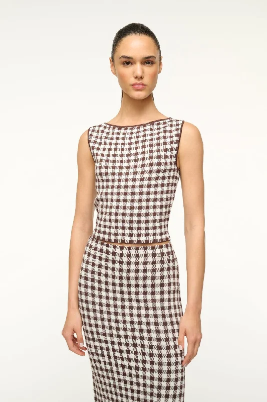 MONTGOMERY TOP | DARK CHOCOLATE GINGHAM