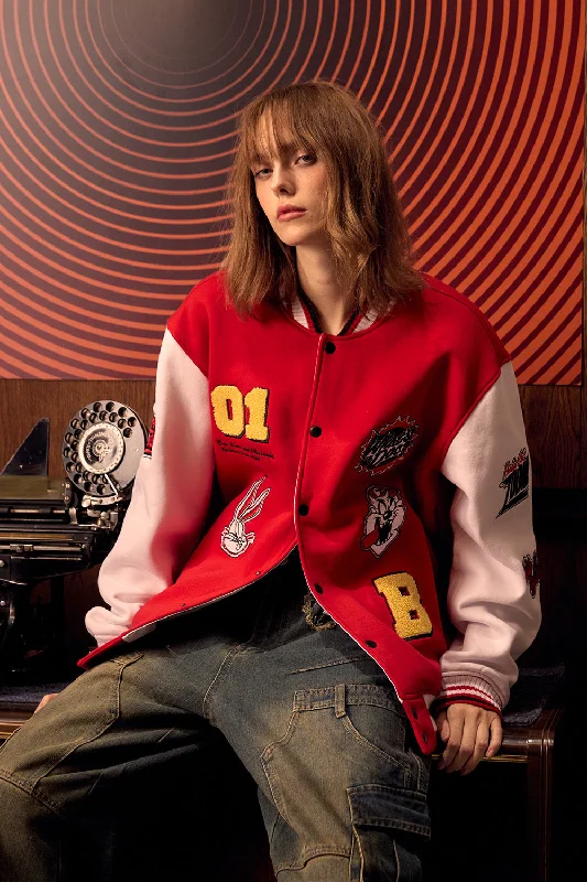 Looney Tunes Red Varsity Jacket