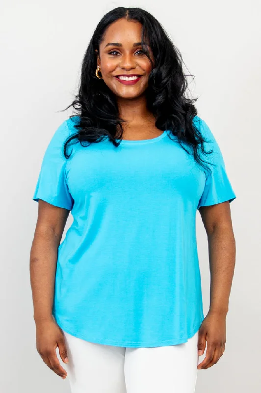 Tessa Tee, Turquoise, Bamboo