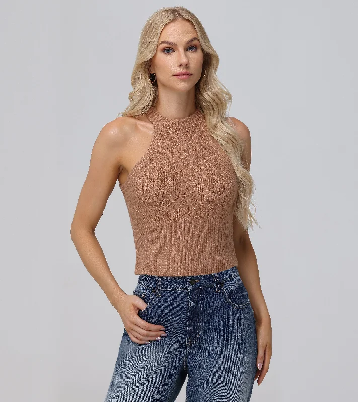 Cable Halter Sweater