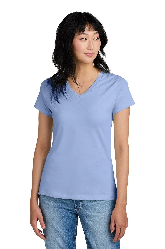 District Womens Perfect Weight Short Sleeve V-Neck T-Shirt - Soft Lilac