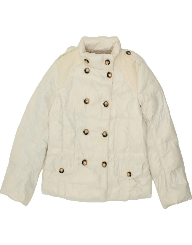 MARLBORO CLASSICS Womens Military Padded Jacket EU 44 XL White Polyester